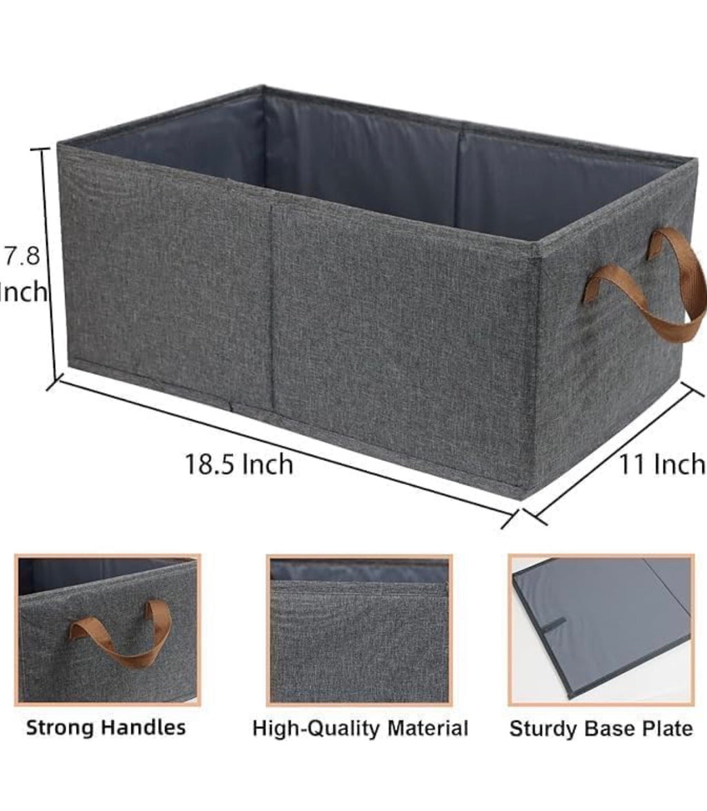 Pack of 3 Large Storage Bins Closet Organizer System