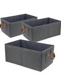 Pack of 3 Large Storage Bins Closet Organizer System